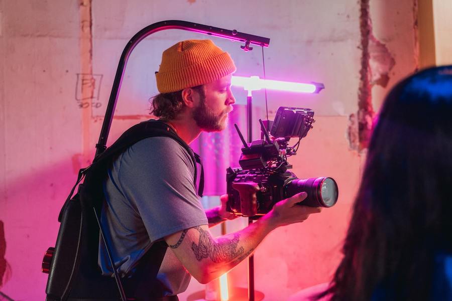 Camera operator on set